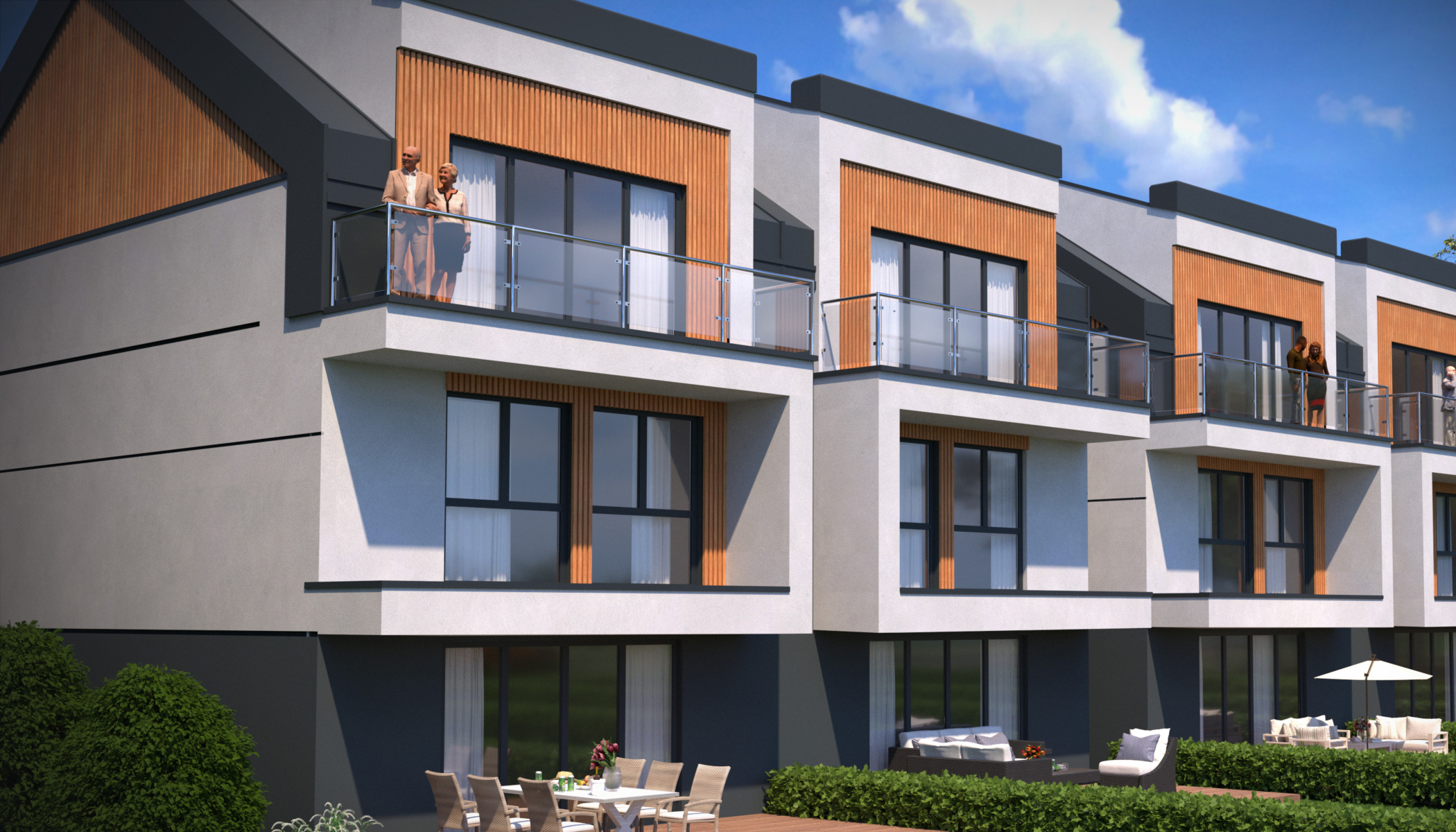 BOKIEM OD OGRODU Dwupoziomowy apartament – Łoziska k. Piaseczna